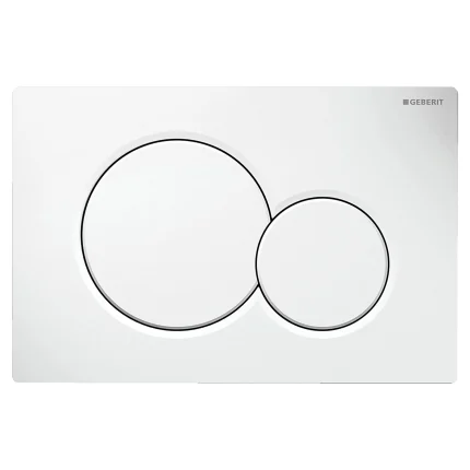 Geberit unique toilet plate model sigma01 2 buttons white for wall-mounted cisterns